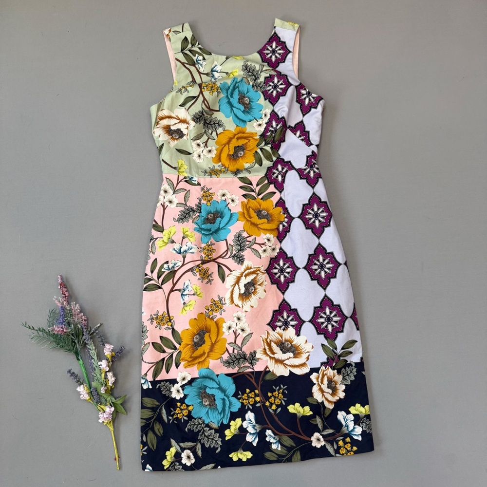 Anthropologie Maeve Lissa colorful floral dress, 6. - Picture 1 of 9